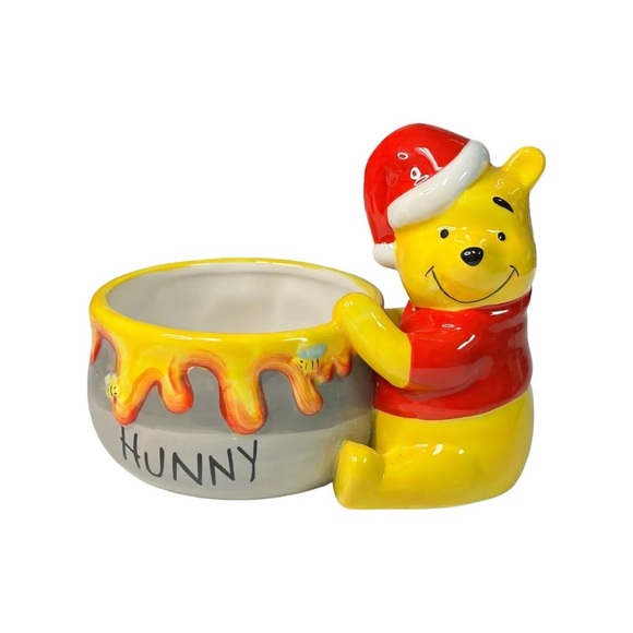 NEW - Disney Winnie the Pooh Christmas Serving Bowl - Picture 1 of 11